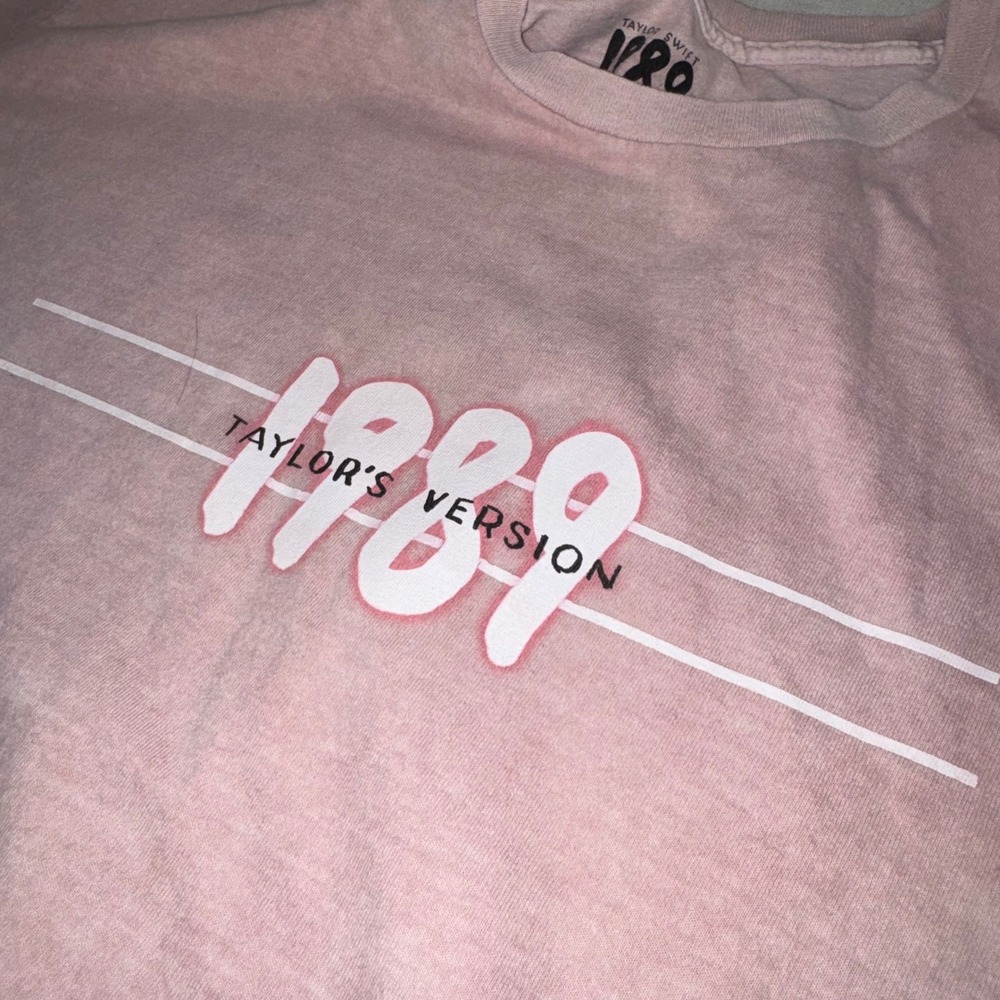 Taylor Swift 1989 Taylor's Version Pink Mineral Wash Graphic T-Shirt XL